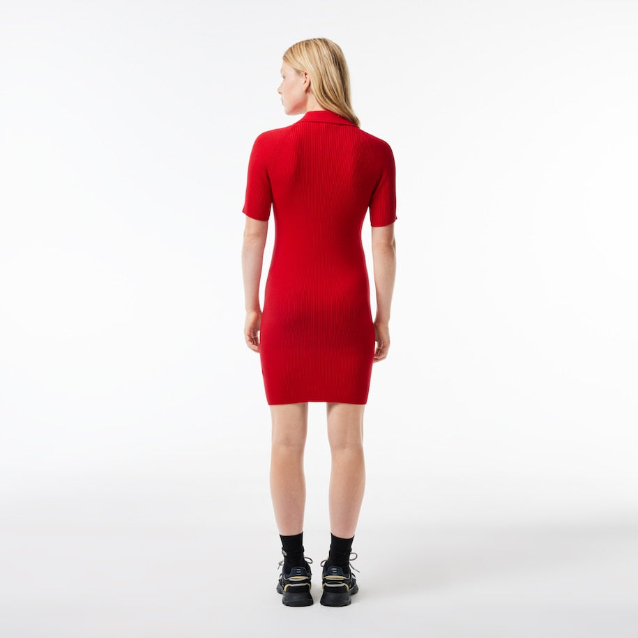VESTIDO POLO FEMININO LACOSTE EM MALHA
