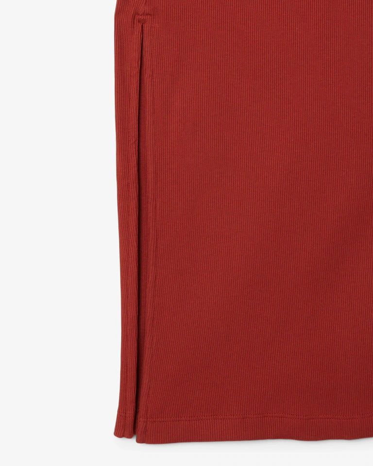 Vestido Polo Midi Manga Curta Rib Reto
