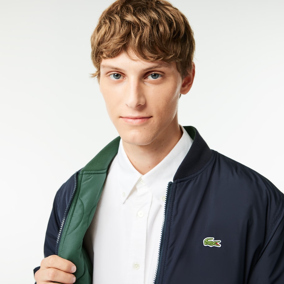 JAQUETA BOMBER MASCULINA EM TAFETÁ ACOLCHOADO REVERSÍVEL