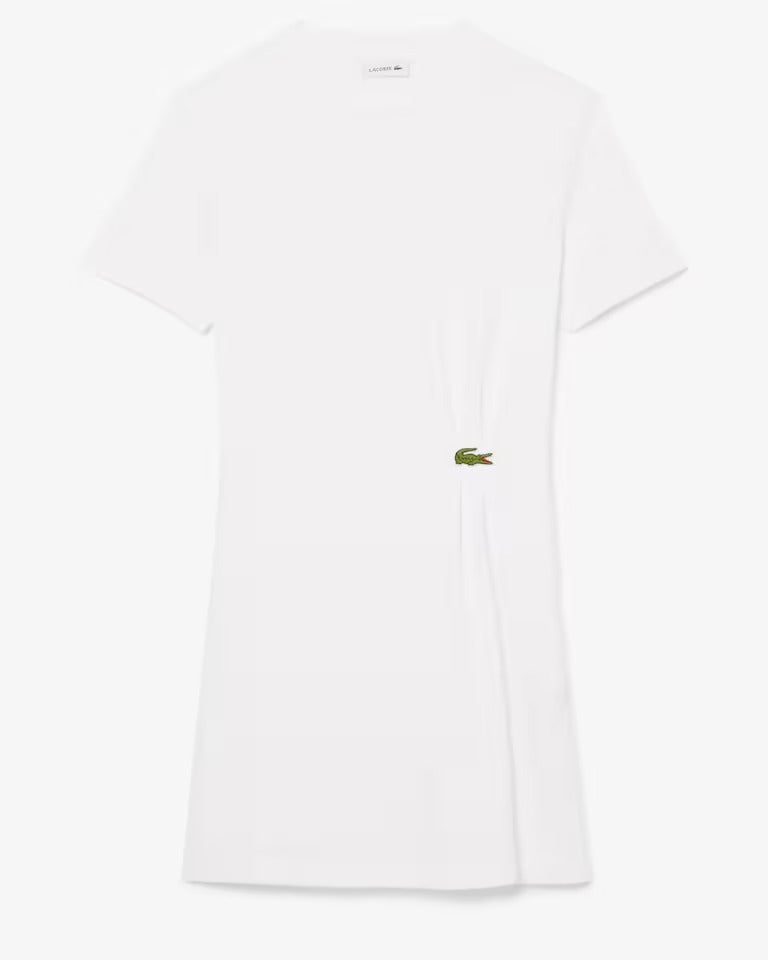 Vestido Tshirt Curto Manga Curta com Drapeado