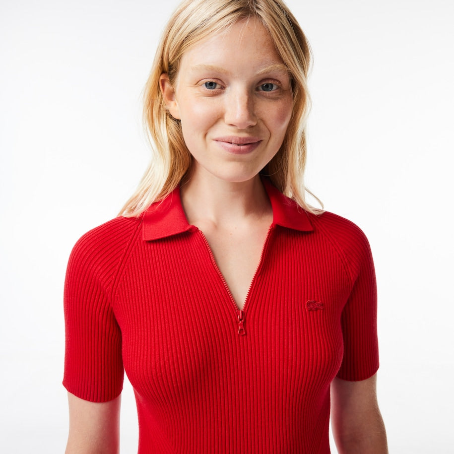VESTIDO POLO FEMININO LACOSTE EM MALHA