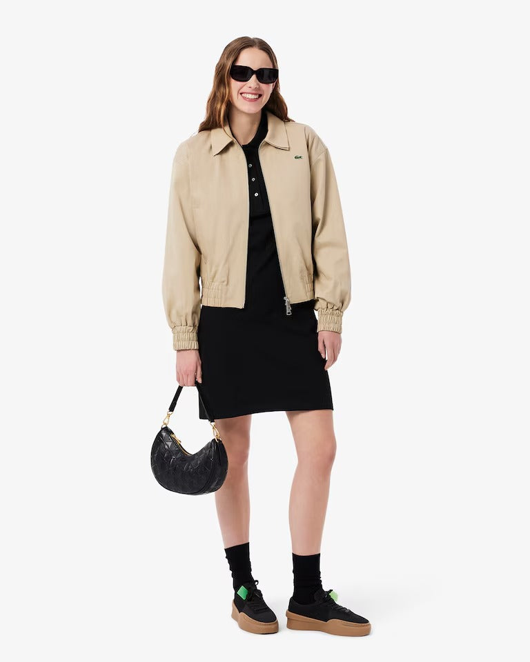 Vestido Polo em Piqué de Algodão com Stretch e Modelagem Ajustada