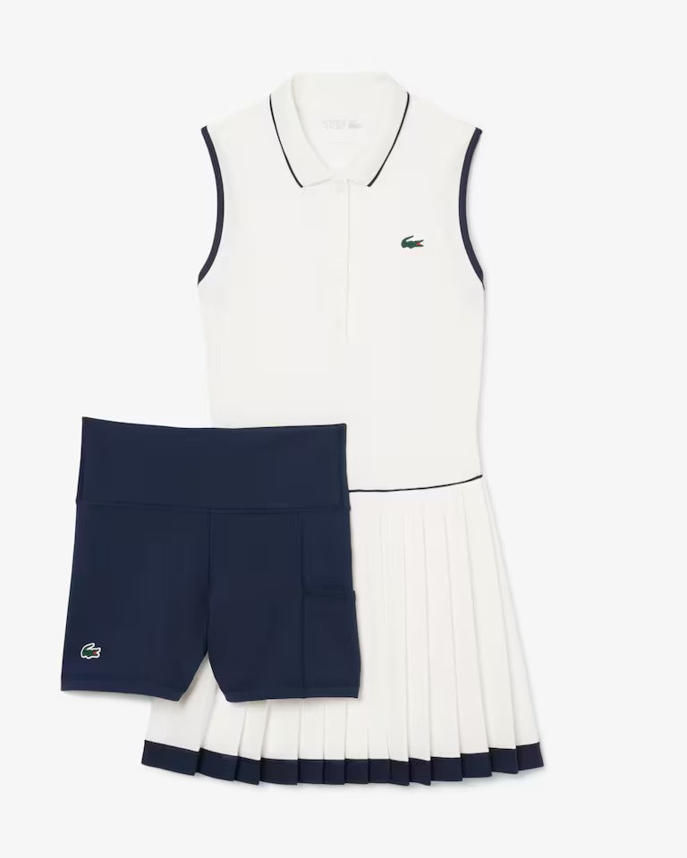 Vestido Feminino Curto com Saia Plissada e Shorts Avulso Sport