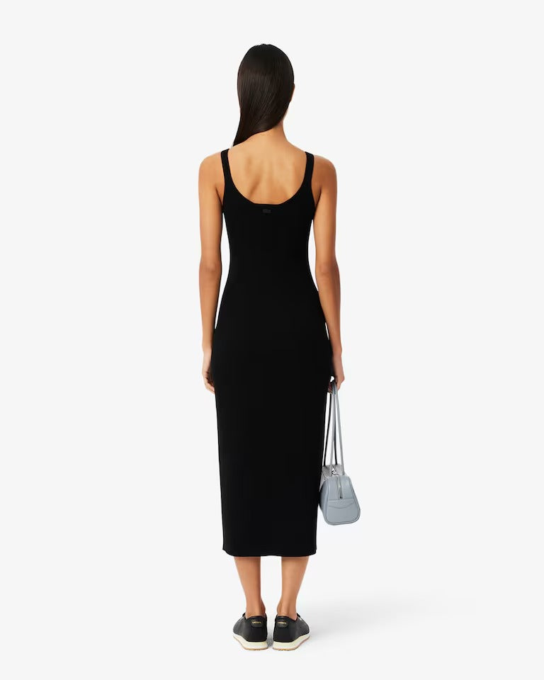 Vestido Regata Midi Rib com Fenda