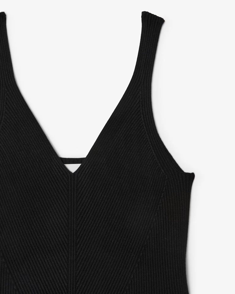 Vestido Regata Midi Rib com Fenda