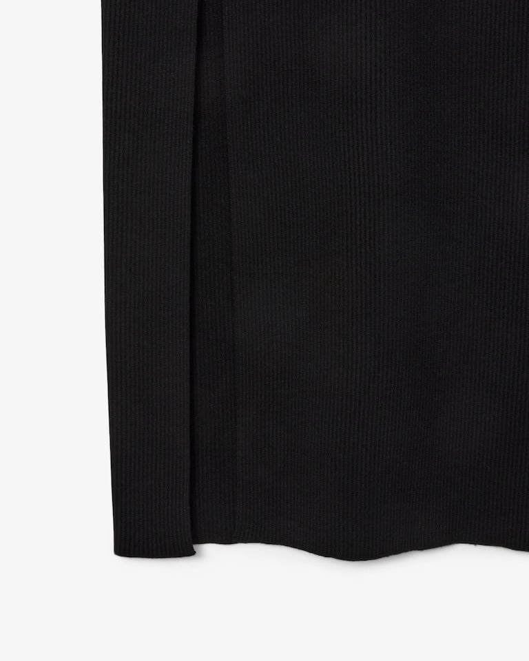 Vestido Regata Midi Rib com Fenda