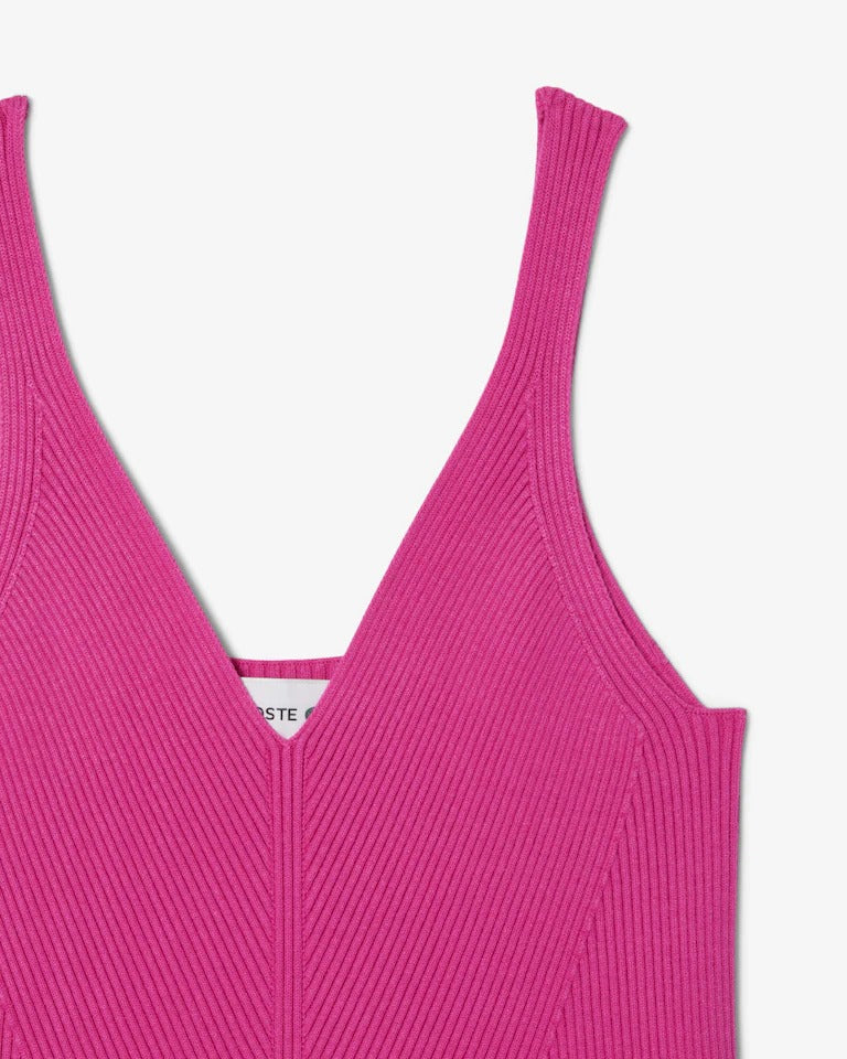 Vestido Regata Midi Rib com Fenda