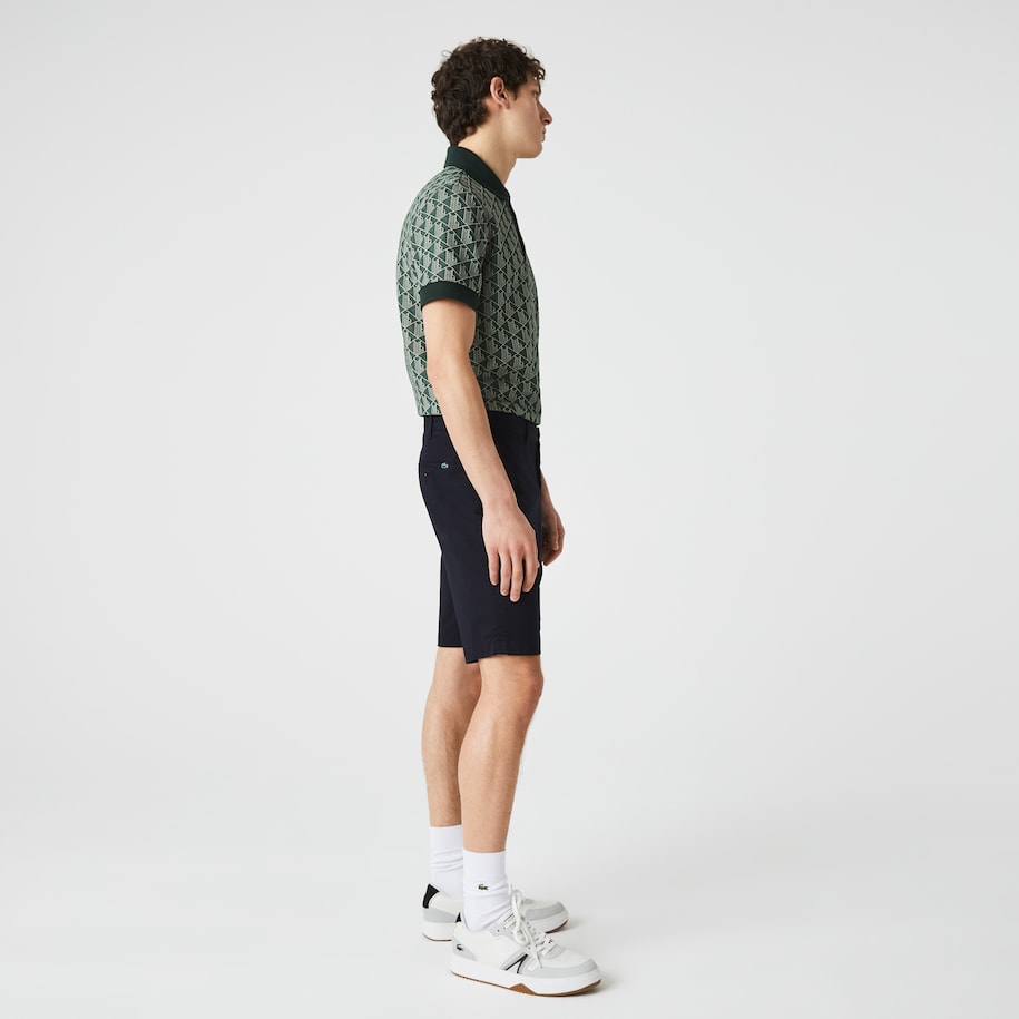 BERMUDA MASCULINA SLIM FIT EM ALGODÃO COM STRETCH