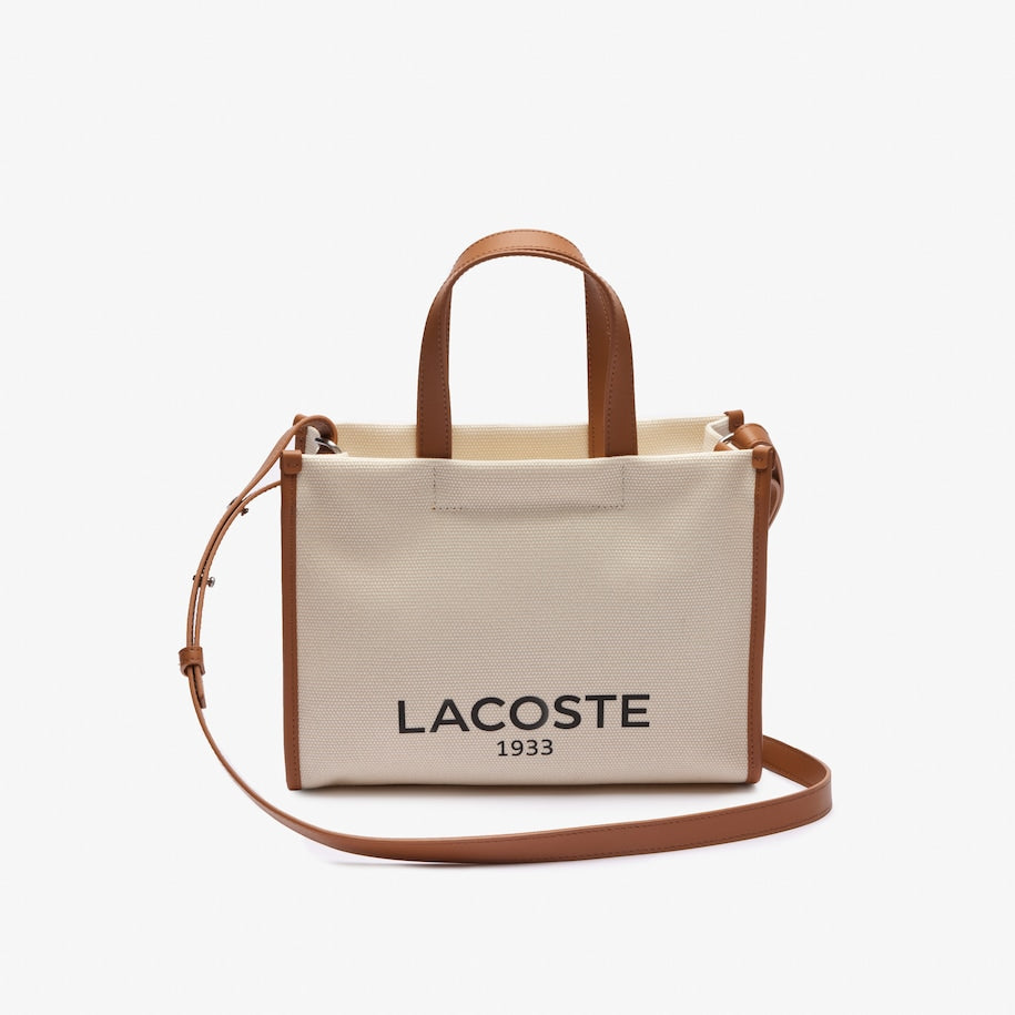 BOLSA TOTE HERITAGE DE ALGODÃO E LONA: S