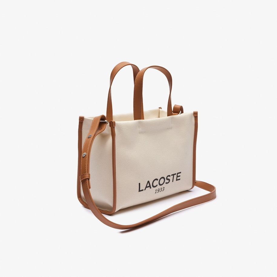 BOLSA TOTE HERITAGE DE ALGODÃO E LONA: S