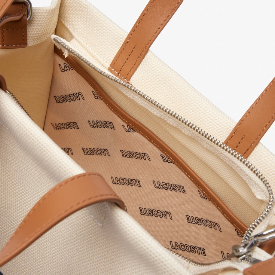 BOLSA TOTE HERITAGE DE ALGODÃO E LONA: S