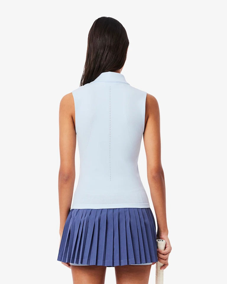 Camisa Polo Feminina sem Mangas com Modelagem Ajustada Sport