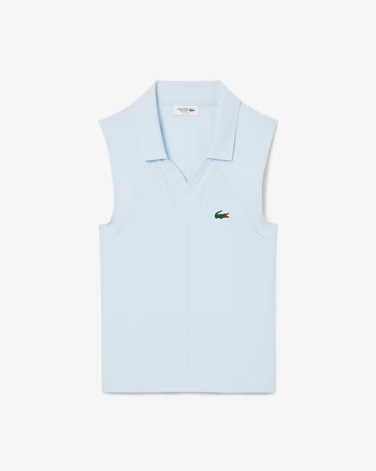 Camisa Polo Feminina sem Mangas com Modelagem Ajustada Sport