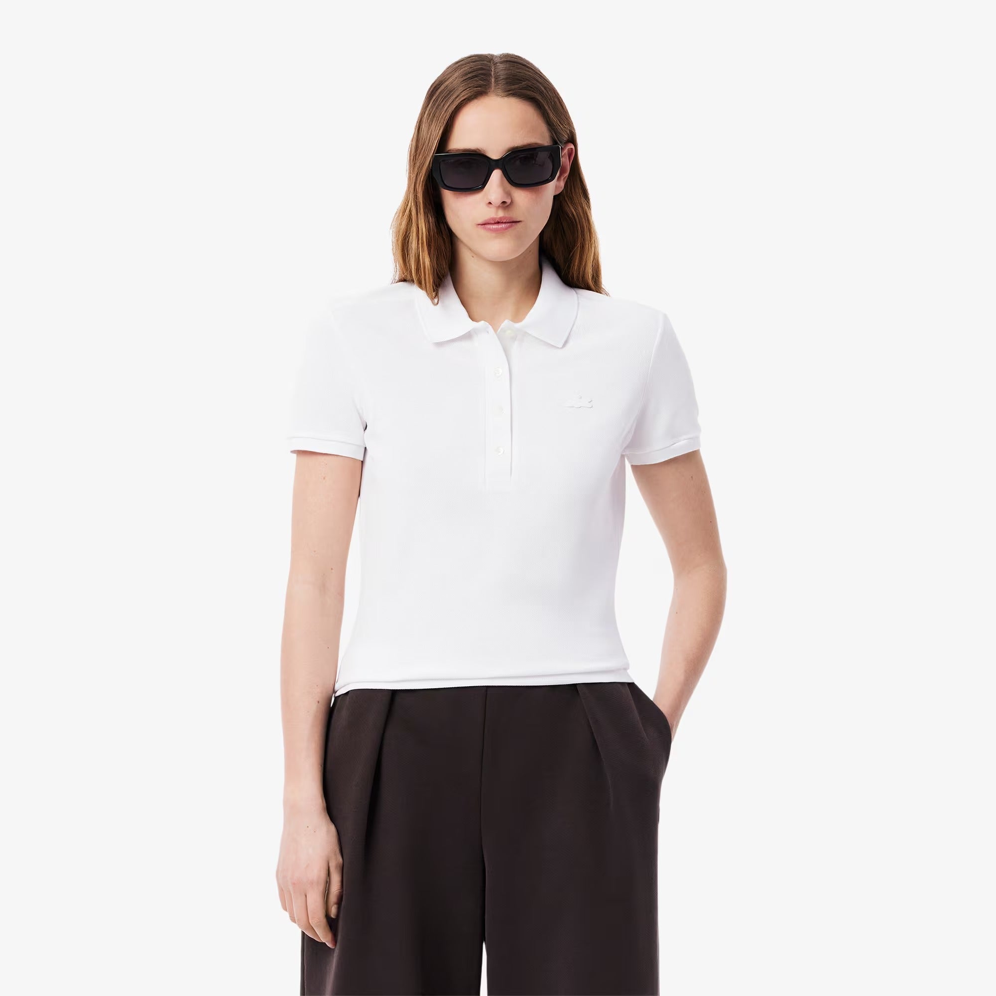 Polo L.12.D em Piqué de Algodão com Stretch e Modelagem Ajustada