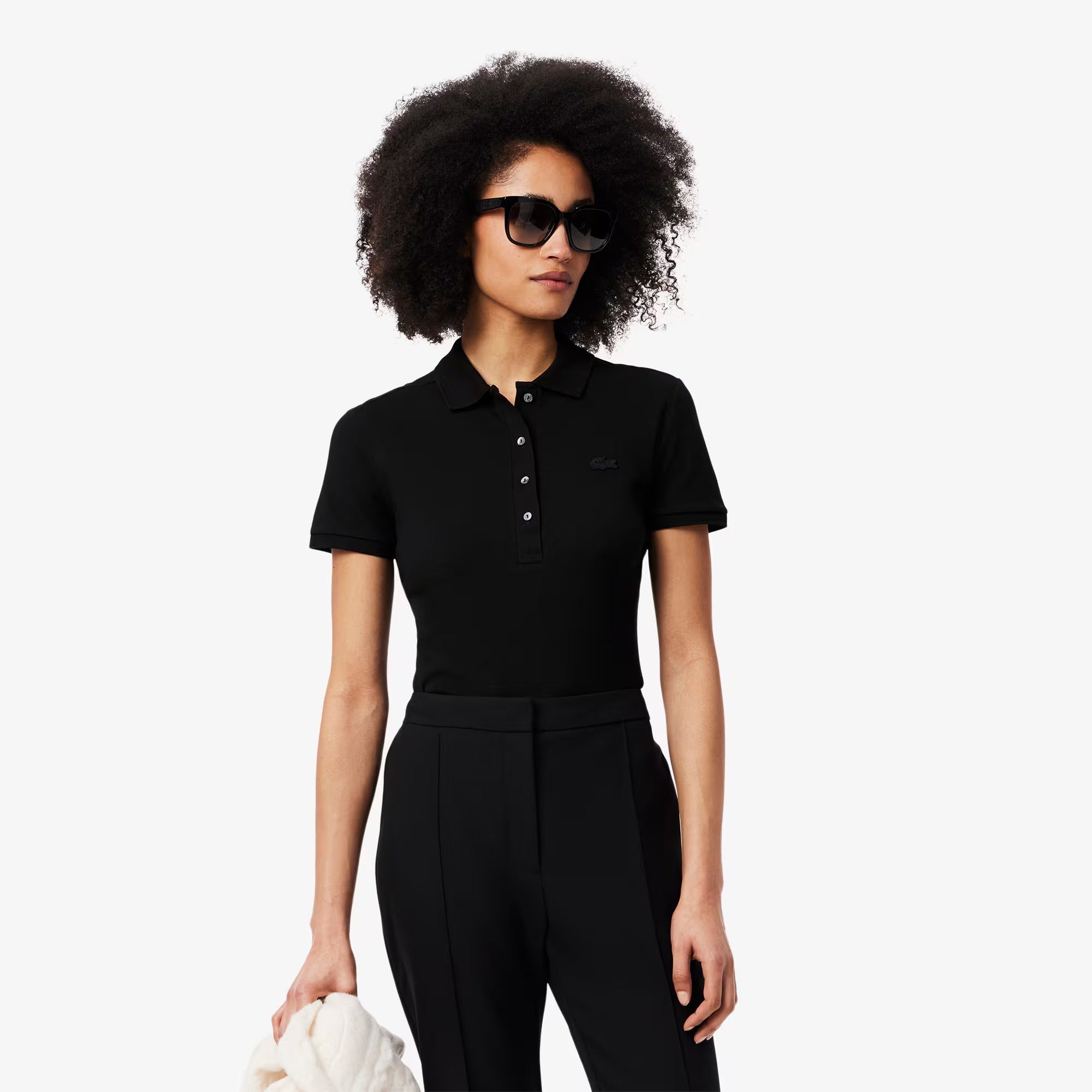 Polo L.12.D em Piqué de Algodão com Stretch e Modelagem Ajustada