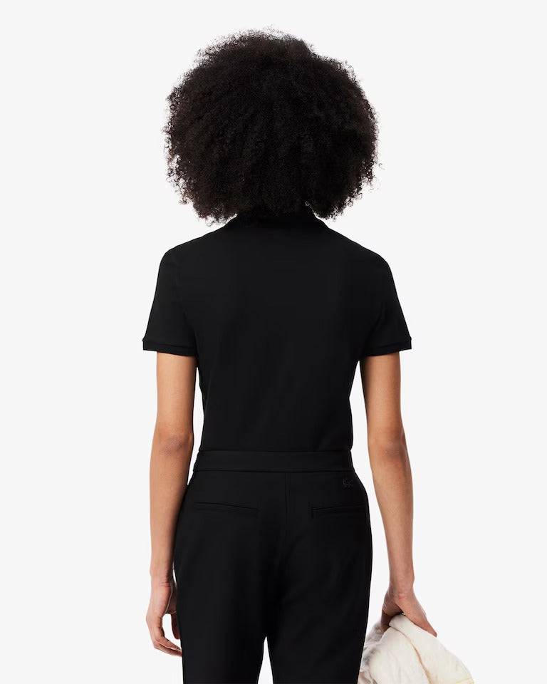 Polo L.12.D em Piqué de Algodão com Stretch e Modelagem Ajustada