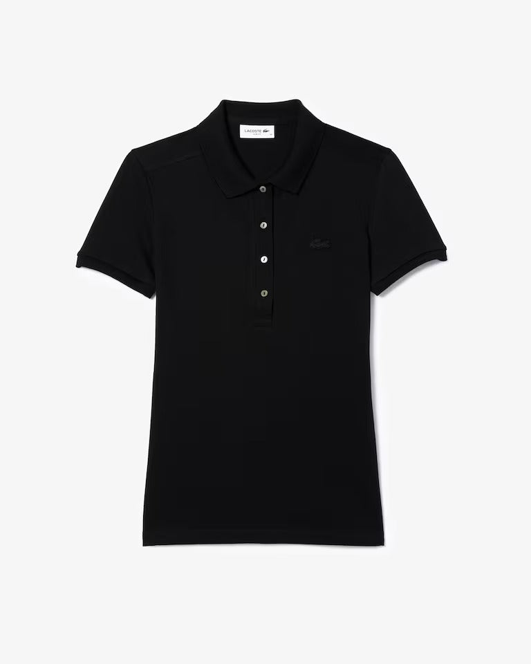 Polo L.12.D em Piqué de Algodão com Stretch e Modelagem Ajustada