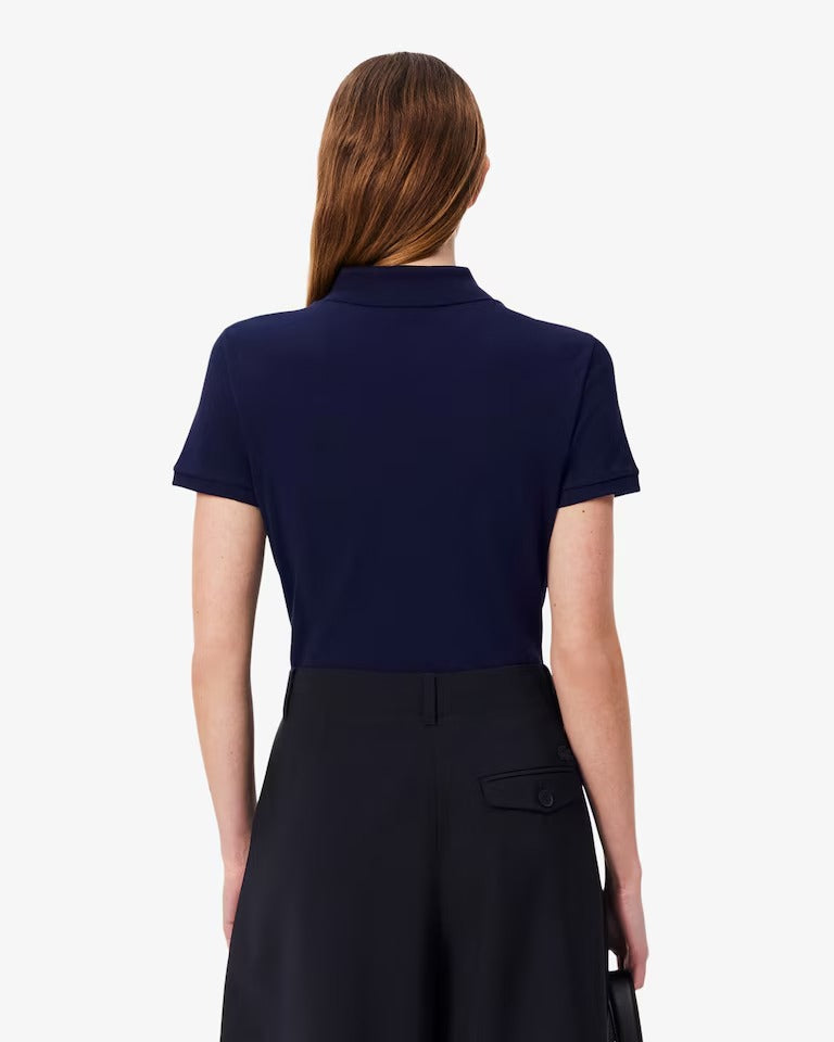 Polo L.12.D em Piqué de Algodão com Stretch e Modelagem Ajustada