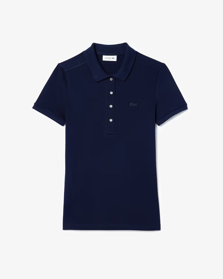 Polo L.12.D em Piqué de Algodão com Stretch e Modelagem Ajustada