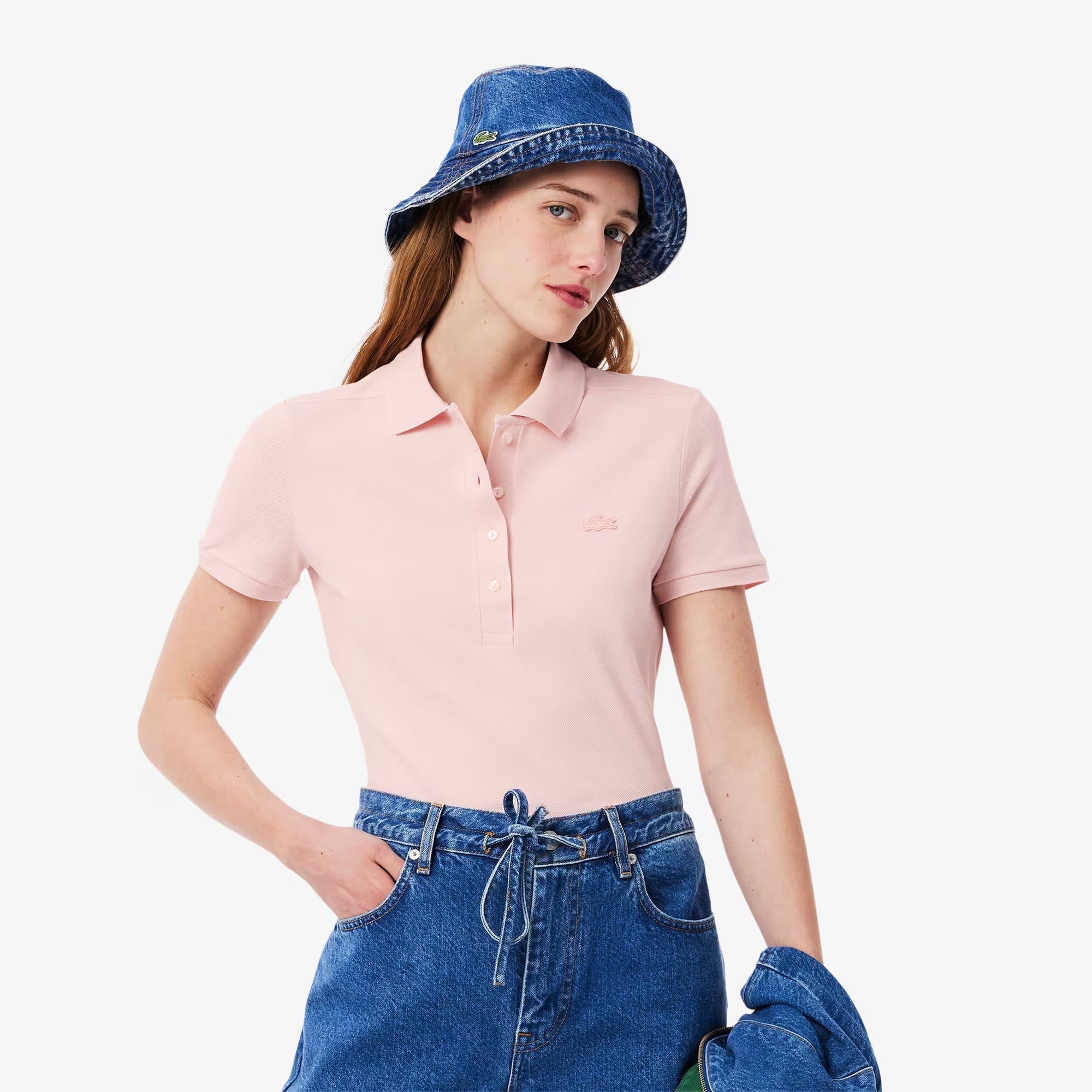 Polo L.12.D em Piqué de Algodão com Stretch e Modelagem Ajustada