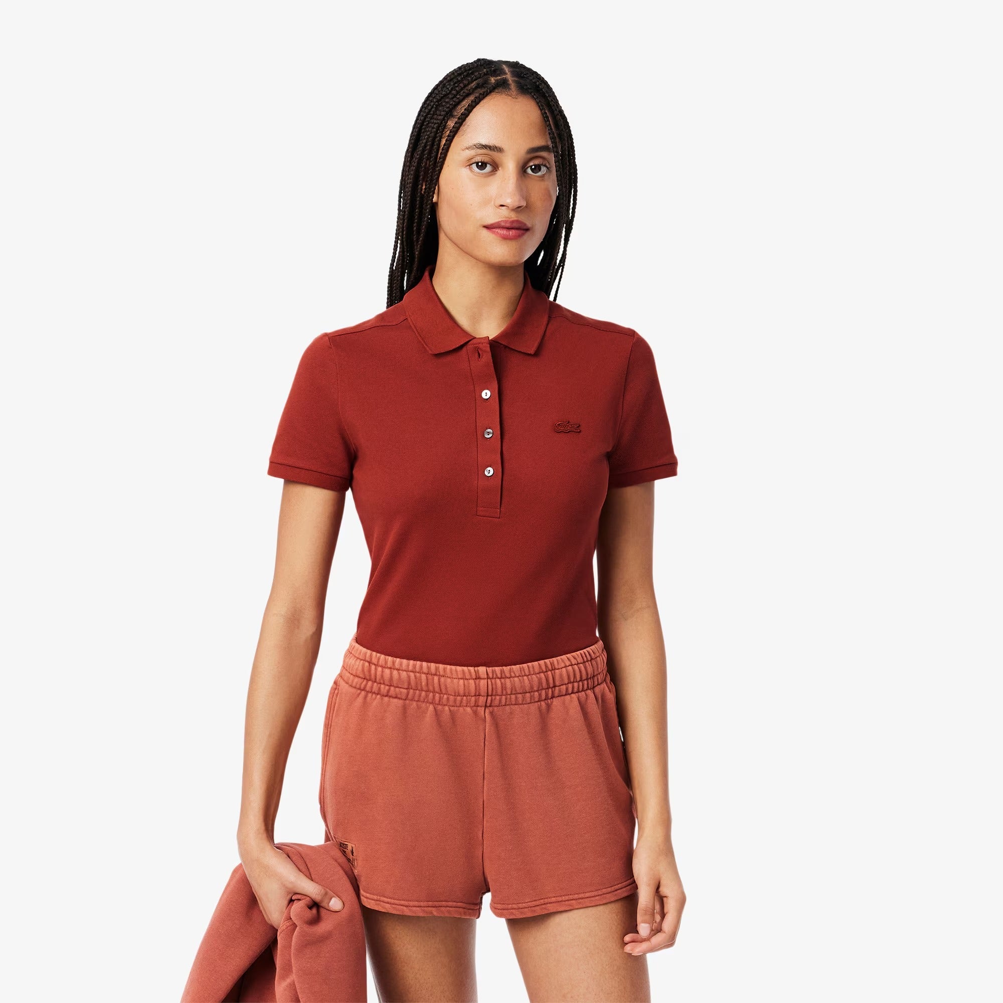 Polo L.12.D em Piqué de Algodão com Stretch e Modelagem Ajustada