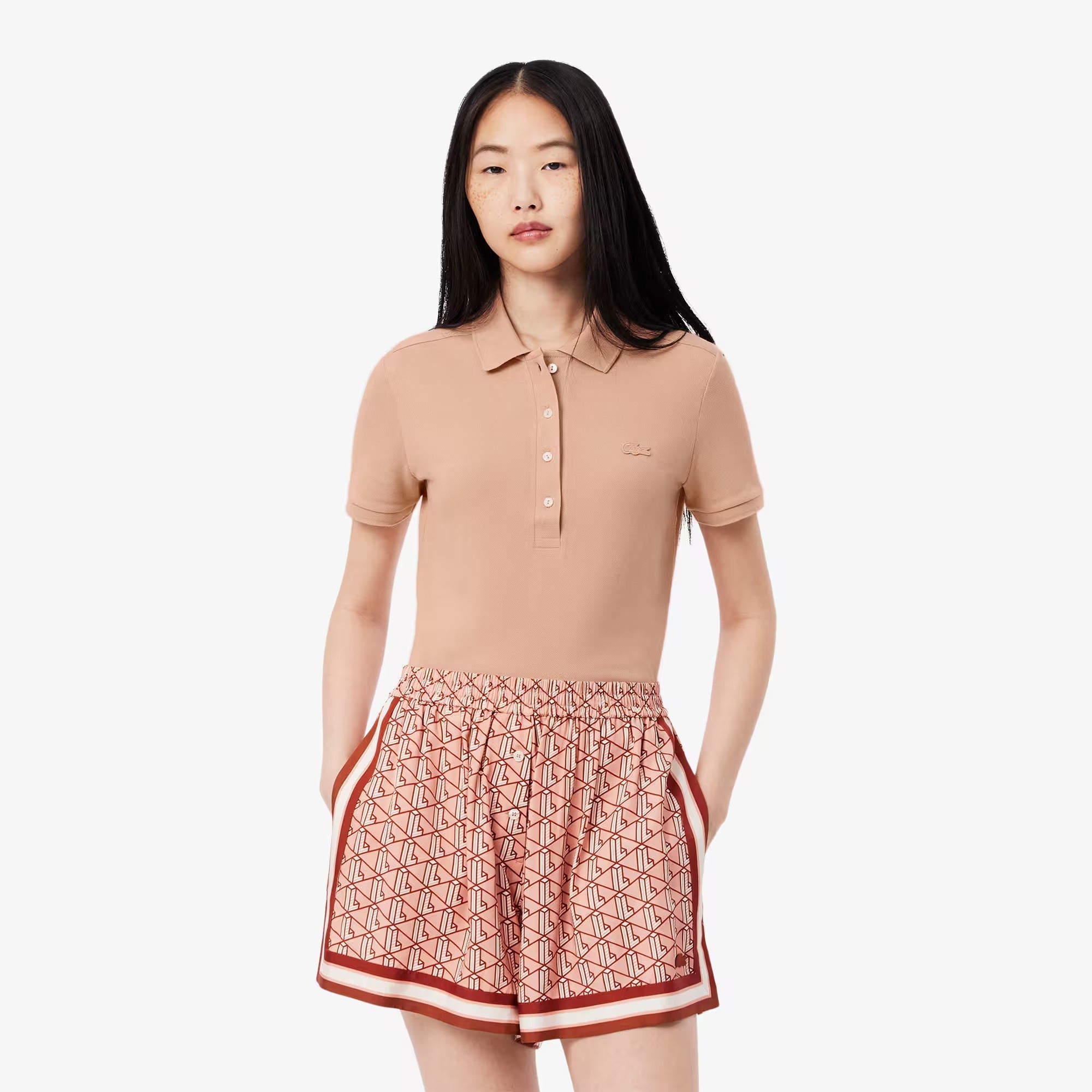 Polo L.12.D em Piqué de Algodão com Stretch e Modelagem Ajustada