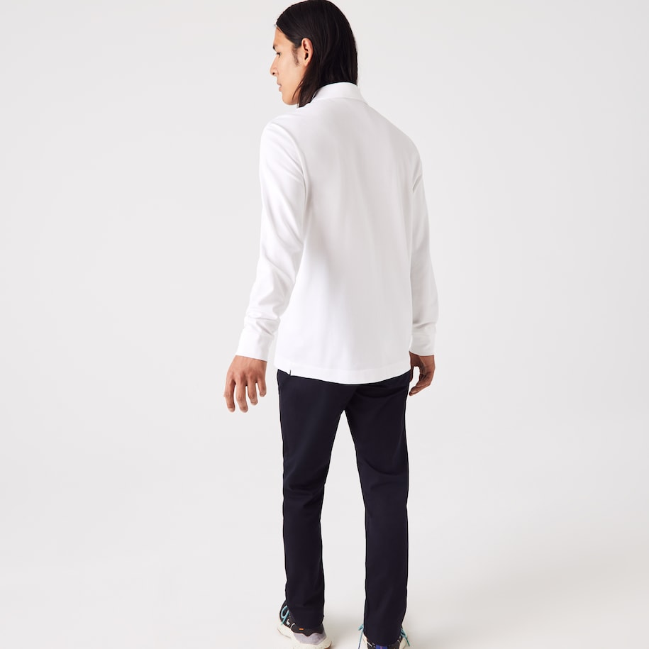 POLO MASCULINA PARIS MANGA LONGA EM ALGODÃO PIQUÉ COM STRETCH