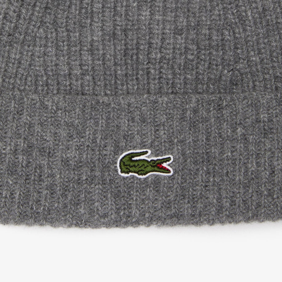 GORRO UNISSEX LACOSTE EM RIBANA DE LÃ