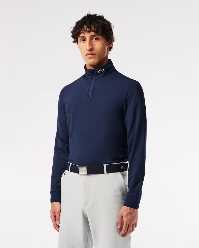 Cinto Masculino Made In France em Tecido com Fivela com Gravação Lacoste