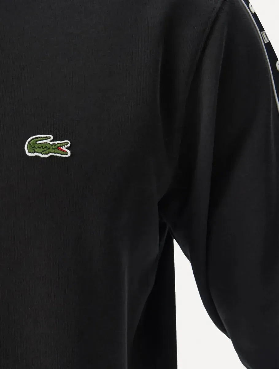 Moletom Lacoste Masculino C-neck Jogger Logo Stripe Preto